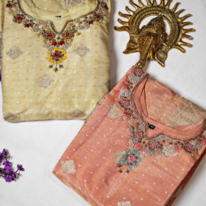 Heavy Work Tissue Kurta Set