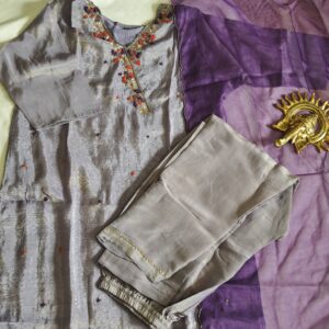 Tissue Bandhej Kurta Set