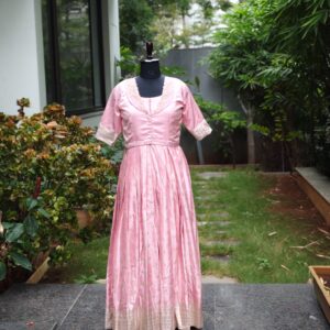 Pastel Banarasi Long Dress